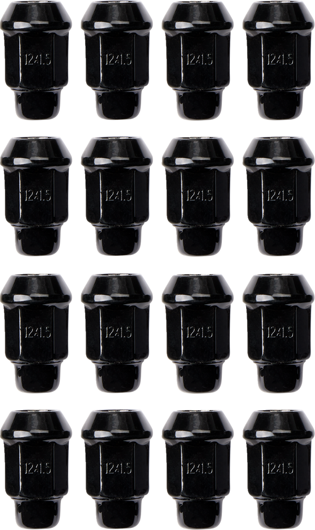 ITP Lug Nuts - 60° Tapered - Black - M12 x 1.50 - 16 Pack BLUG18BX