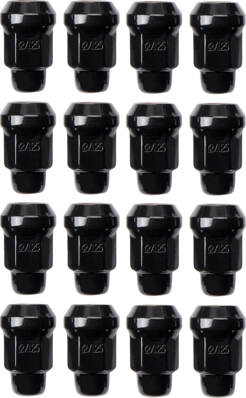 ITP Lug Nuts - 60° Tapered - Black - M12 x 1.25 - 16 Pack BLUG19BX