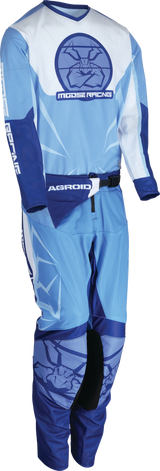 MOOSE OFFROAD Youth Agroid Mesh Jersey - Blue/White - Medium 2912-2482