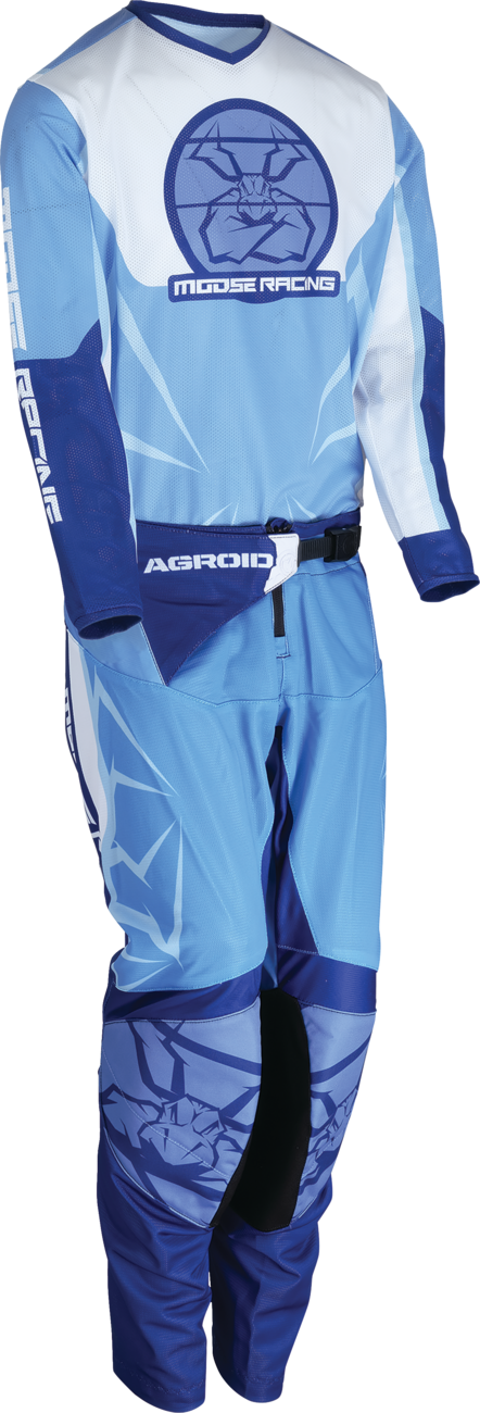 MOOSE OFFROAD Youth Agroid Mesh Jersey - Blue/White - Medium 2912-2482