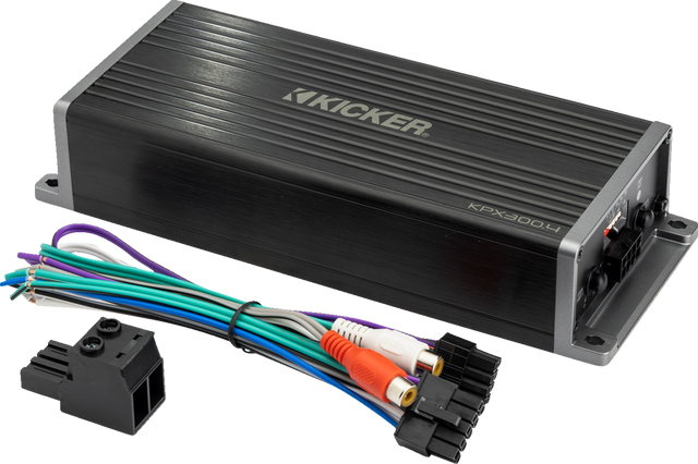 KICKER 75W x 4 Weather-Resistant Motorcycle Amplifier 51KPX3004 - Fits Under Fairings