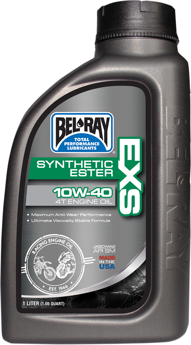 BEL-RAY EXS Synthetic 4T Oil 10W-40 - 1L for On-Road and Off-Road Motorcycles - Part 99161-B1LW