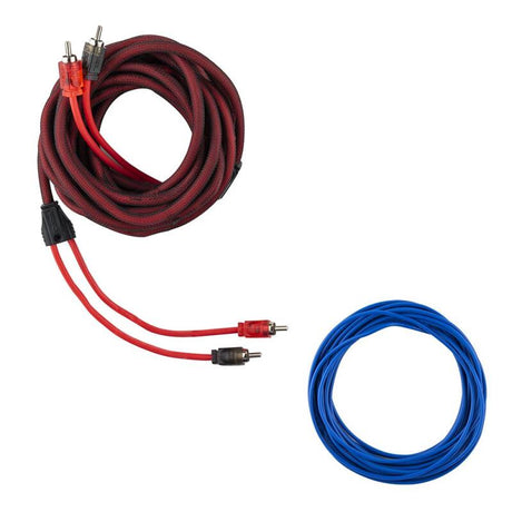 DS18 AMP KIT4 4-Gauge Amplifier Installation Kit with Red Wiring for Car Audio Systems