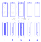 King Engine Bearings Performance Ford 302 Main Race Bearing Set