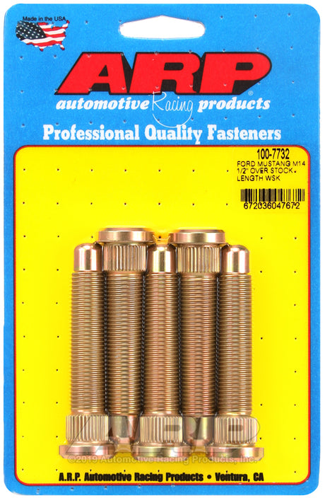 ARP 2015+ Ford Mustang GT M14 1/2in Over Stock Length Wheel Stud Kit for Ford Mustang