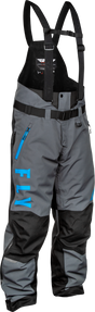 Fly Racing Carbon Bib Grey/Blue Large for Motocross and Off-Road Vehicles