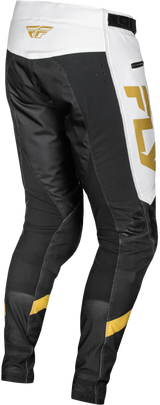 Fly Racing Youth Rayce Bicycle Pants for BMX and MTB - Size 24, White/Black/Gold