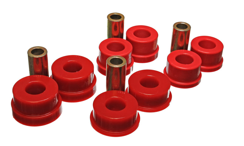 Energy Suspension 7.4103R Rear Sub Frame Bushing Set for Nissan 350Z and Infiniti G35 - Red Polyurethane