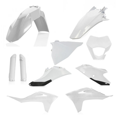 Acerbis GasGas EC250/EC300/250F/350F Full Plastic Kit - White/Black | Powersports Replacement Body Panels for 2021-2023 Models