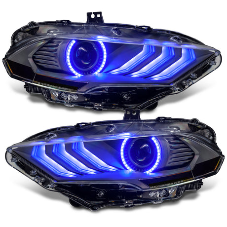 Oracle Lighting 18-23 Ford Mustang Dynamic ColorSHIFT LED Headlights - Black Series