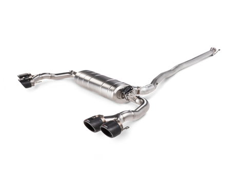 Akrapovic Evo Line Cat Back Exhaust System for Mercedes-AMG CLA 45 / CLA 45 S (2024+), Titanium with Carbon Fiber Tips