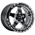 Weld S904 15x10 Ventura Beadlock Wheel with Gloss Black Finish - 5x114.3 Bolt Pattern, ET51 Offset, 78.1mm Center Bore