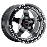 Weld S904 15x10 Ventura Beadlock Wheel with Gloss Black Finish - 5x114.3 Bolt Pattern, ET51 Offset, 78.1mm Center Bore