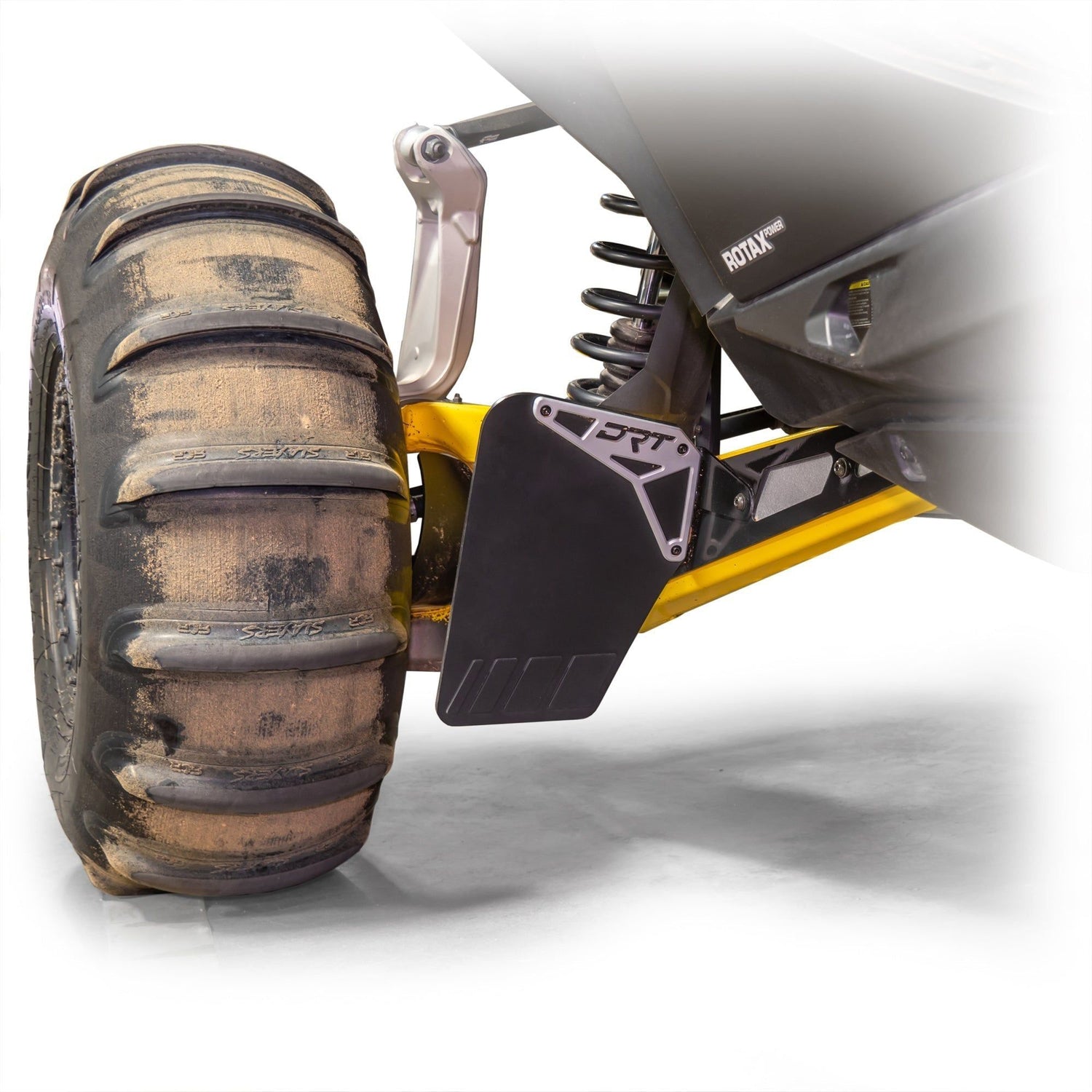 Can Am Maverick R Billet Rear Aluminum Mud/Rock Guard Kit | DRT Motorsports