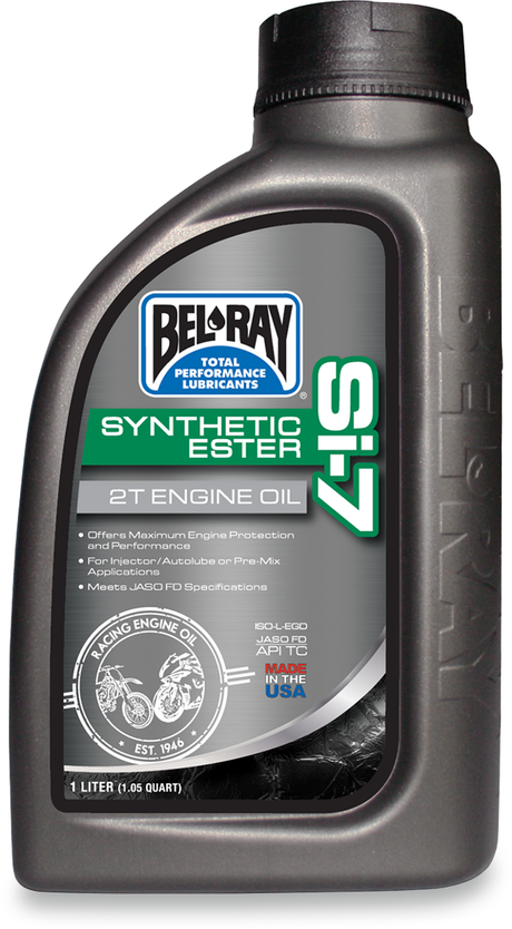 BEL-RAY SI-7 Synthetic 2T Oil - 1L for 2-Stroke Engines (Part #99440-B1LW)