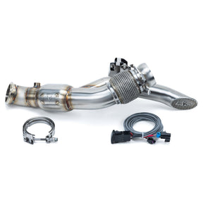 Can Am Maverick R Shocker Electric Side-Dump Down Pipe with Bullet Muffler | Evolution Powersports