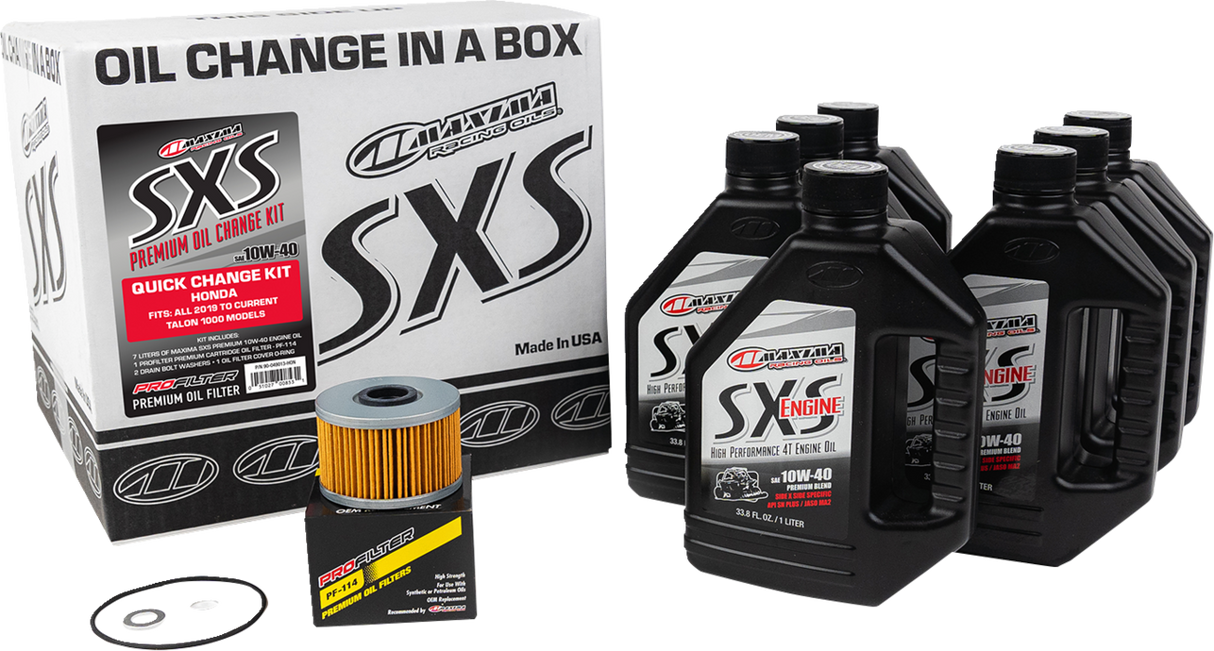 MAXIMA RACING OIL SXS Synthetic Oil Change Kit - Honda Talon - 10W40 90-049013-HON