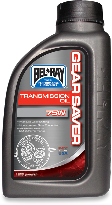 BEL-RAY Gear Saver Transmission Oil 75WT for 2T/4T Motorcycles with Wet Clutch - Part 99240-B1LW
