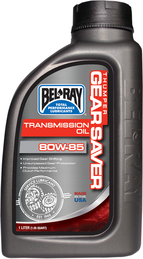 BEL-RAY Thumper 80W-85 Transmission Oil 1L - Model 99510-B1LW for Motorcycle Racing Transmissions