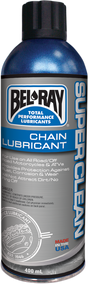 BEL-RAY Super Clean Chain Lube 400ml Aerosol - Long Chain & Sprocket Protection for Street & Off-Road Vehicles