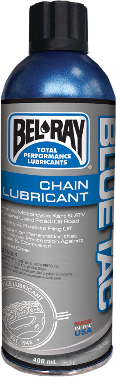 BEL-RAY Blue Tac Chain Lubricant Aerosol - 13.5 fl oz for Motorcycle Chains (Part #99060-A400W)