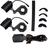 Pathfinder PL80LRB Dual Switchback LED Lights for Motorcycles, UTVs, and ATVs – 1.1" to 2" Bars