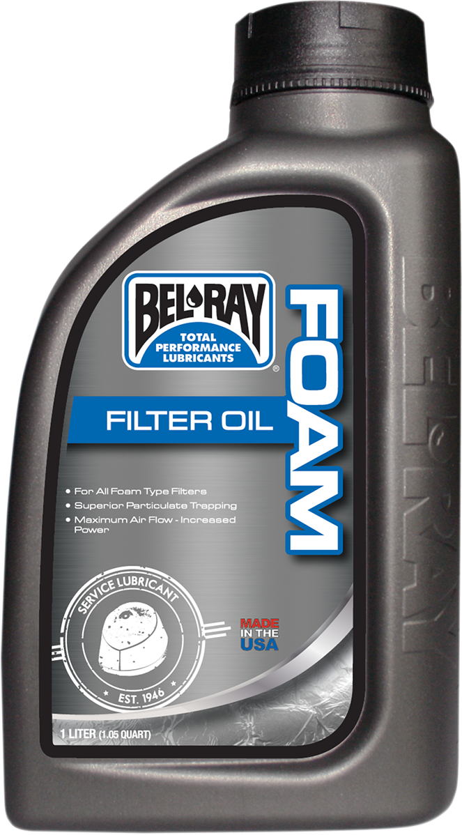 BEL-RAY Foam Filter Oil 1L - Model 99190-B1LW for ATVs, Motorcycles, and Dirt Bikes