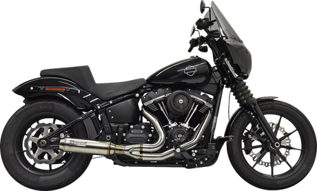 BASSANI XHAUST 2-into-1 Exhaust System with Superbike Muffler - Stainless Steel - Catalytic Converter - 49 State 1S77SSE
