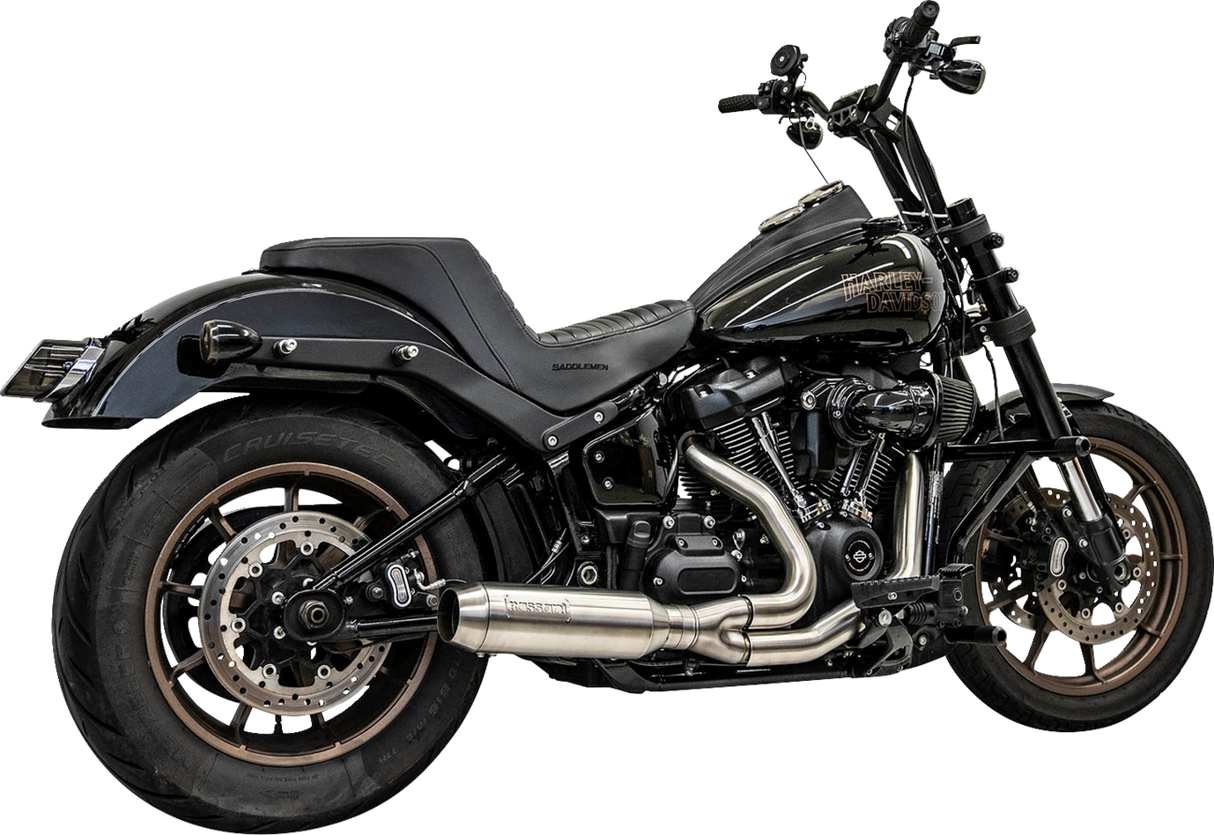 BASSANI XHAUST 2-into-1 Exhaust System with Superbike Muffler - Stainless Steel - Catalytic Converter - 49 State 1S77SSE