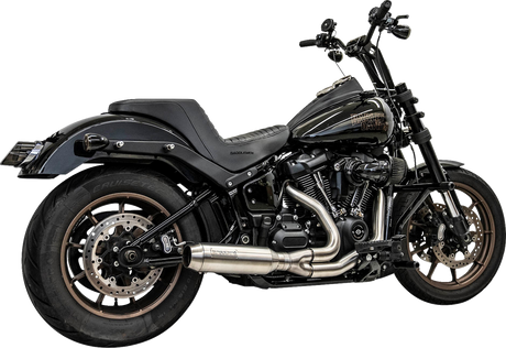 BASSANI XHAUST 2-into-1 Exhaust System with Superbike Muffler - Stainless Steel - Catalytic Converter - 49 State 1S77SSE