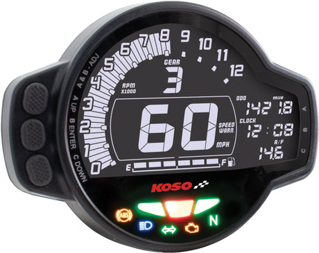 KOSO MS-01 Multifunction Meter for Motorcycles with Universal Fitment