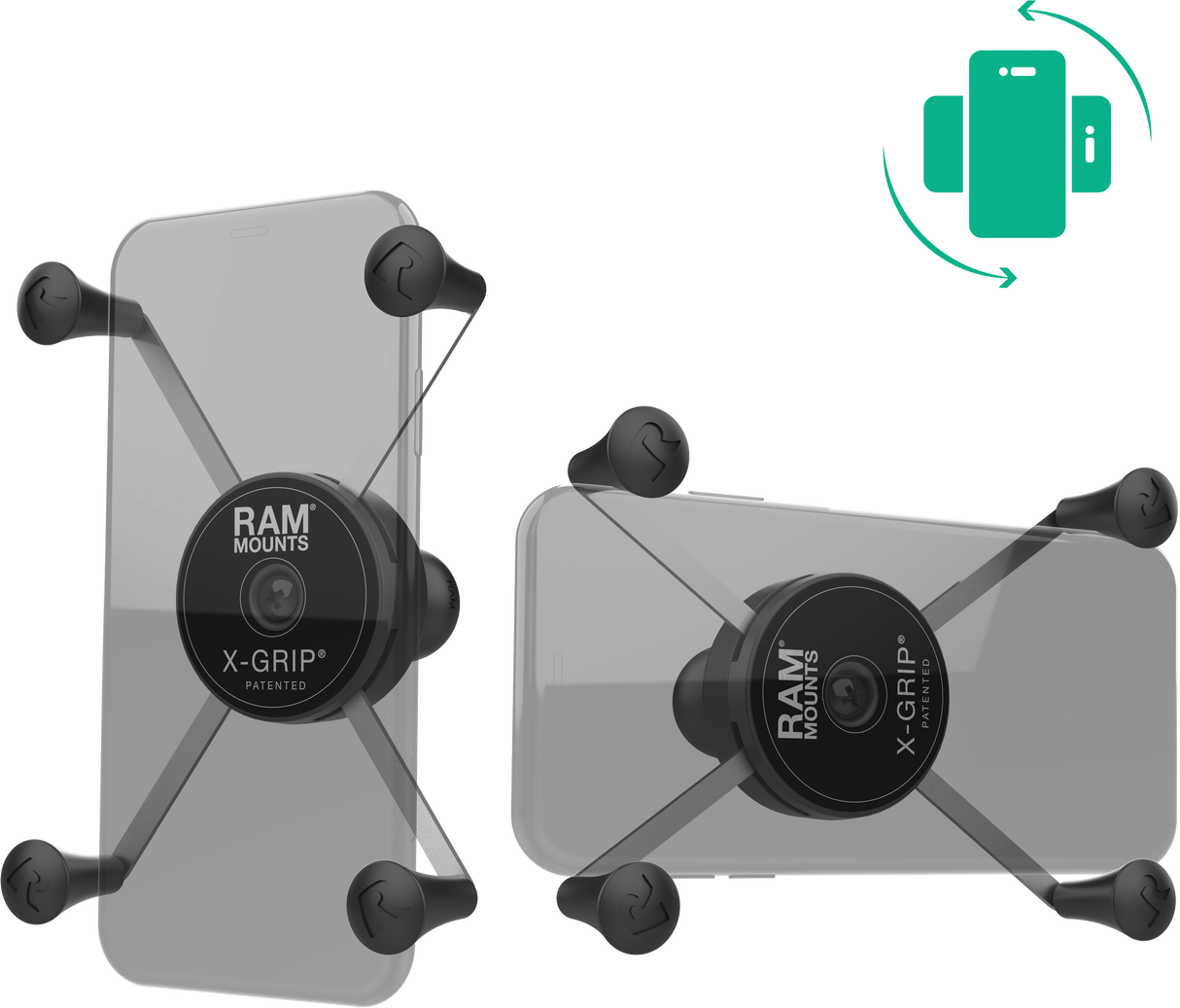 RAM Hol-UN10BRU Rotating X Grip Phone Holder for Trucks, SUVs, and Vans