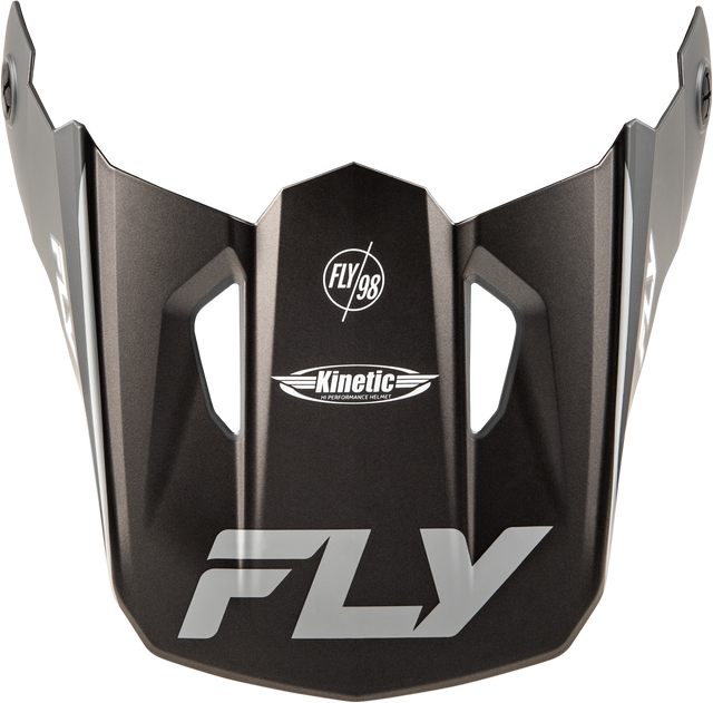 Fly Racing Kinetic Rally Helmet Visor Matte Grey/Black/White for Off-Road and Motocross Vehicles