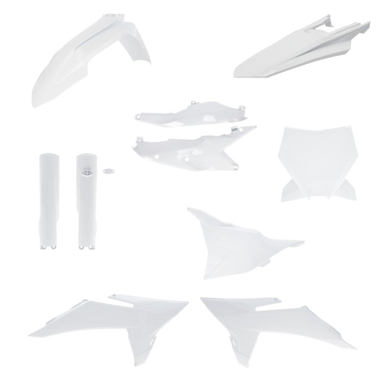 Acerbis Full Plastic Kit for 2025 KTM 125-450 SX/SX-F/XC/XC-F - White