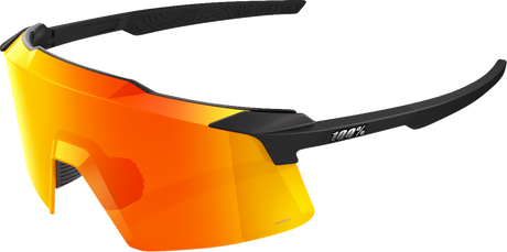 100% Aerocraft Sunglasses with HiPER Red Lens - Soft Tact Black Finish - Ideal for Motorcycles and Outdoor Activities