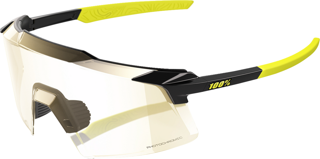 100% Aerocraft Sunglasses with Photochromic Lenses - Metallic Black - Part No. 60032-00012