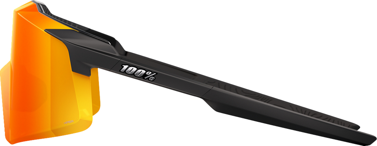 100% Aerocraft Sunglasses with HiPER Red Lens - Soft Tact Black Finish - Ideal for Motorcycles and Outdoor Activities