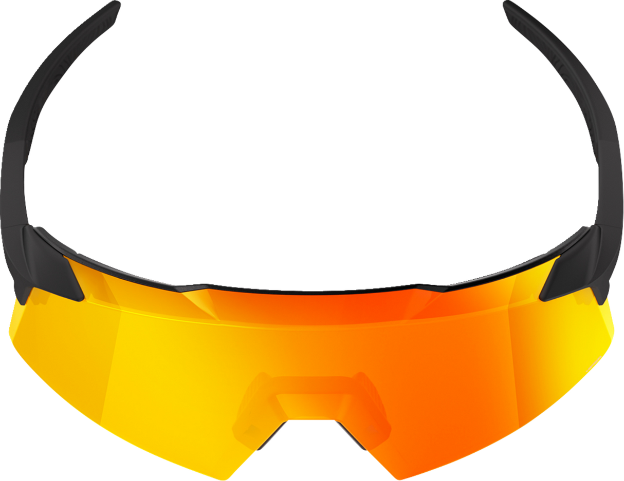 100% Aerocraft Sunglasses with HiPER Red Lens - Soft Tact Black Finish - Ideal for Motorcycles and Outdoor Activities