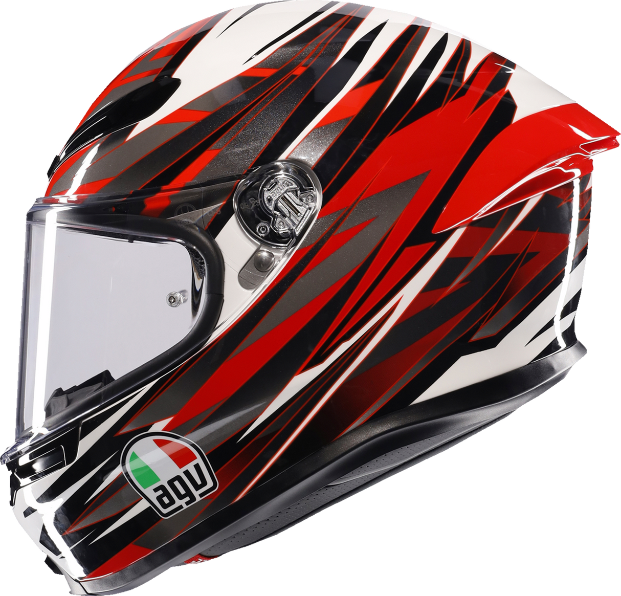 AGV K6 S Helmet Reeval in White/Red/Gray – XL Fit with Advanced Ventilation and Safety Features