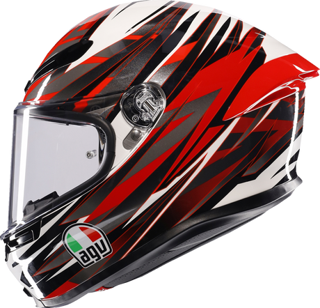 AGV K6 S Helmet Reeval in White/Red/Gray – XL Fit with Advanced Ventilation and Safety Features