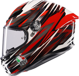 AGV K6 S Helmet Reeval - White/Red/Gray for Motocross and Street Riding, 2XL