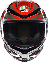 AGV K6 S Helmet Reeval - White/Red/Gray for Motocross and Street Riding, 2XL