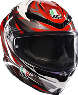 AGV K6 S Helmet Reeval in White/Red/Gray – XL Fit with Advanced Ventilation and Safety Features