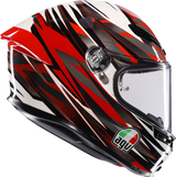 AGV K6 S Helmet Reeval - White/Red/Gray for Motocross and Street Riding, 2XL