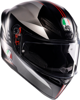 AGV K1 S Helmet - Lap - Matte Black/Gray/Red - XL | Motorcycle Helmet with Ventilation and Quick Release System