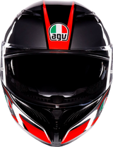 AGV K3 Helmet Striga Large - Black/Gray/Red | Motorcycle Helmet with Pinlock® Lens and Advanced Ventilation for Street and Touring
