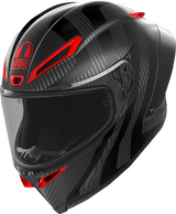 AGV Pista GP RR Helmet - Intrepido Matte Carbon/Black/Red for Race Motorcycle - Large (Part No. 2118356002-019-L)