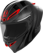 AGV Pista GP RR Helmet - Intrepido Matte Carbon/Black/Red for Race Motorcycle - Large (Part No. 2118356002-019-L)