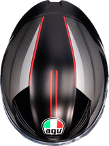 AGV K1 S Helmet - Lap - Matte Black/Gray/Red - XL | Motorcycle Helmet with Ventilation and Quick Release System