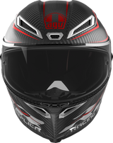 AGV Pista GP RR Helmet Intrepido Matte Carbon/Black/Red - Small | Fits Race and Sport Bikes